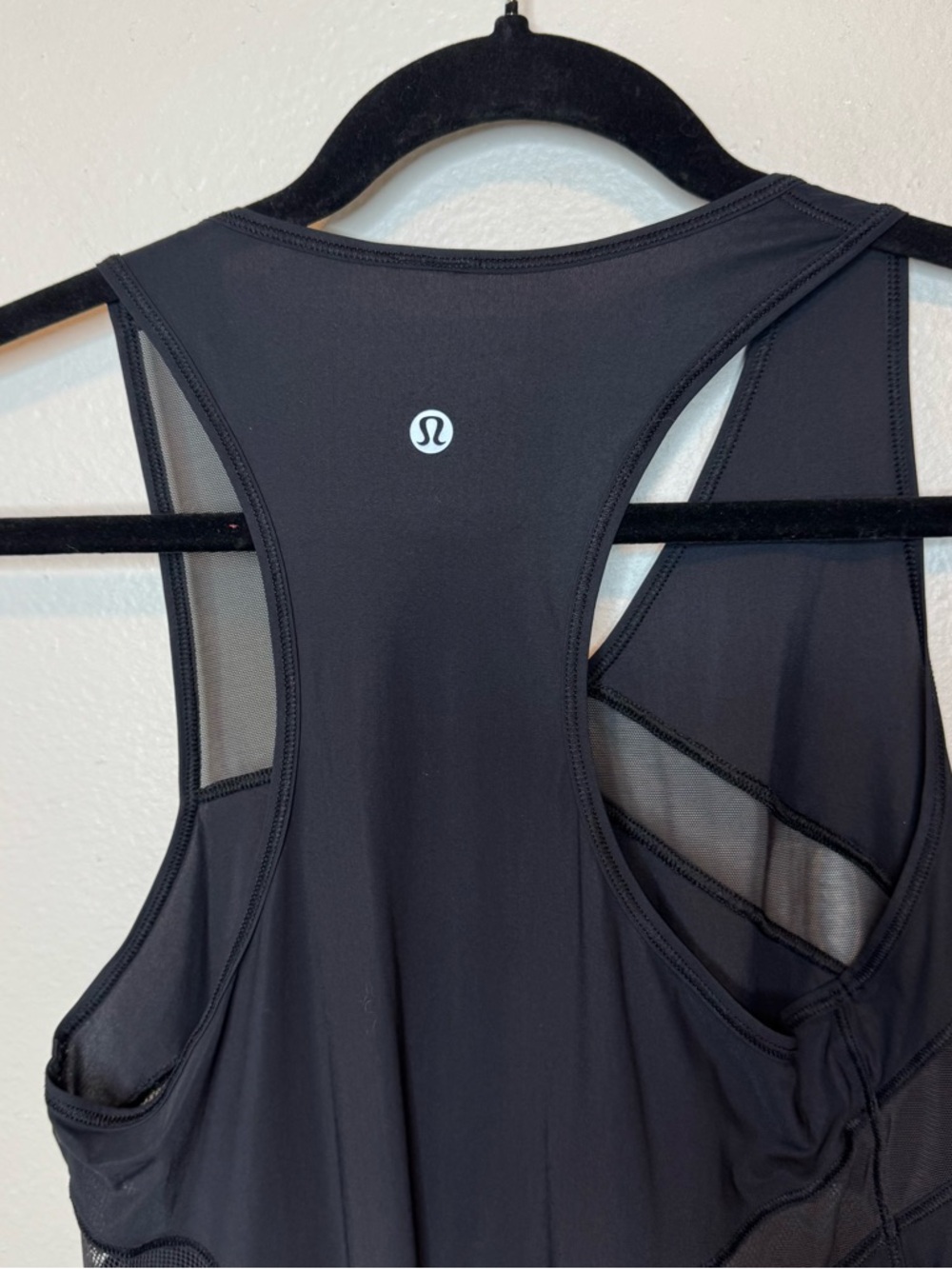 Lululemon Mesh In Motion Racerback Tank Top Black Workout Shirt - Picture 7 of 7